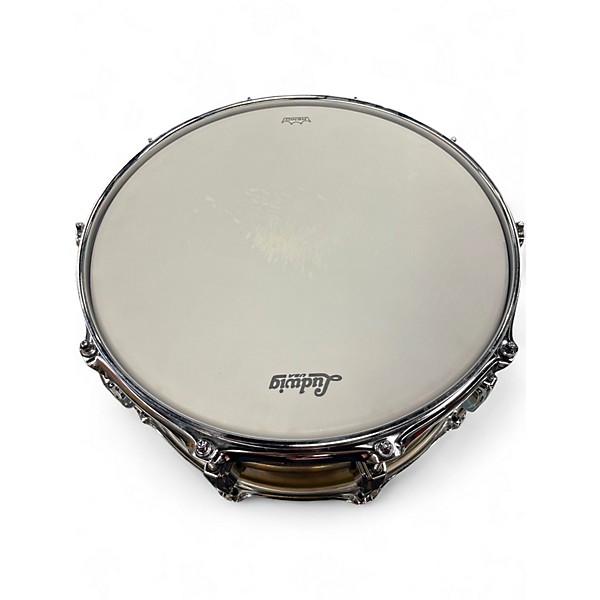 Used Ludwig 6.5X14 Raw Brass Snare Gold Drum