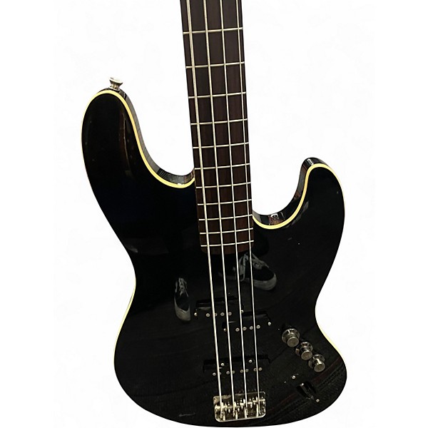 Used Fender Aerodyne Jazz Bass Black Electric Bass Guitar