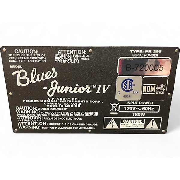 Used Fender Blues Jr IV Tube Guitar Combo Amp