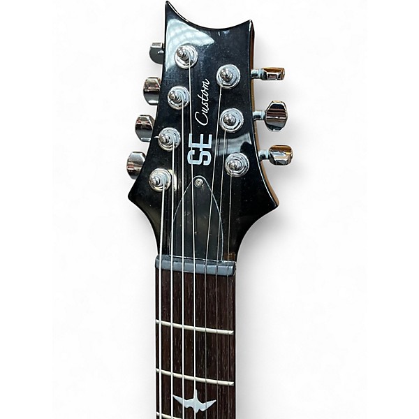 Used PRS SE Custom 24 7-String Black Solid Body Electric Guitar