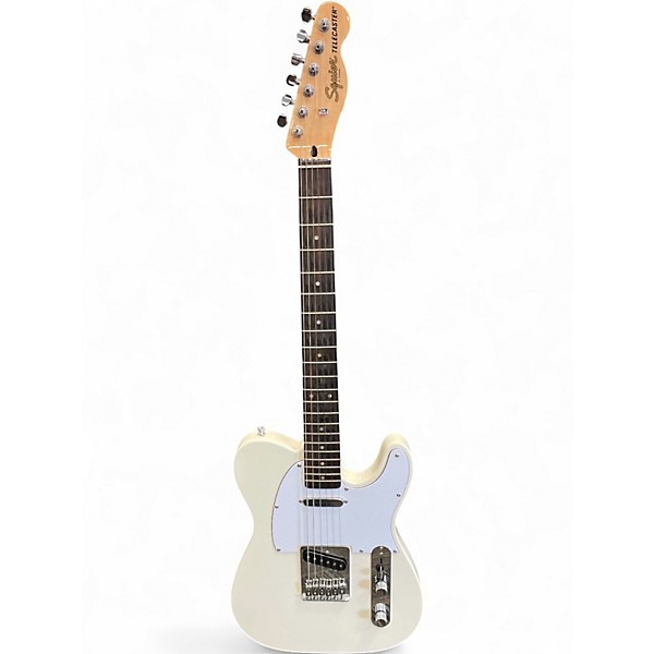 Used Squier Telecaster White Solid Body Electric Guitar