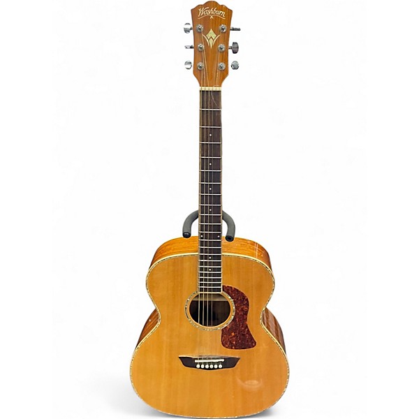 Used Washburn HG75 Natural Acoustic Electric Guitar