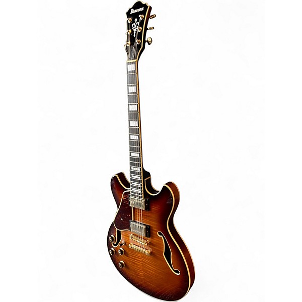Used Ibanez AS93 Artcore Left Handed Vintage Sunburst Hollow Body Electric Guitar