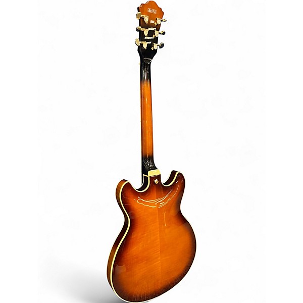 Used Ibanez AS93 Artcore Left Handed Vintage Sunburst Hollow Body Electric Guitar