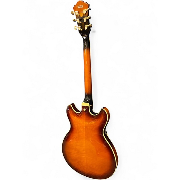 Used Ibanez AS93 Artcore Left Handed Vintage Sunburst Hollow Body Electric Guitar