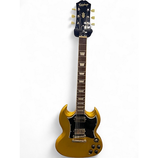 Used Epiphone SG TRADITIONAL PRO Metallic Gold Solid Body Electric Guitar