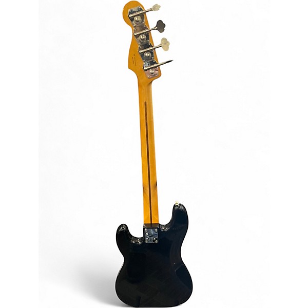 Used Fender Player Precision Bass Black and Gold Electric Bass Guitar