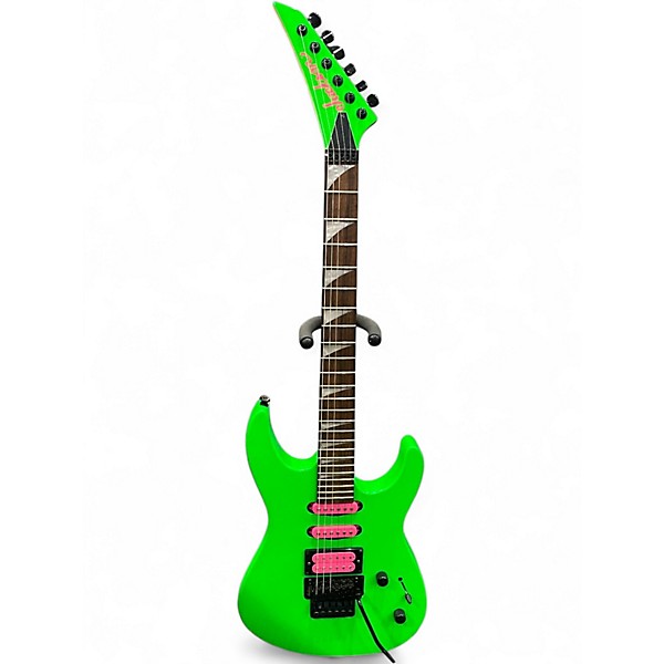 Used Jackson Dk3xr Neon Green Solid Body Electric Guitar