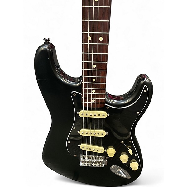 Used 1999 Fender Standard Stratocaster Black Solid Body Electric Guitar