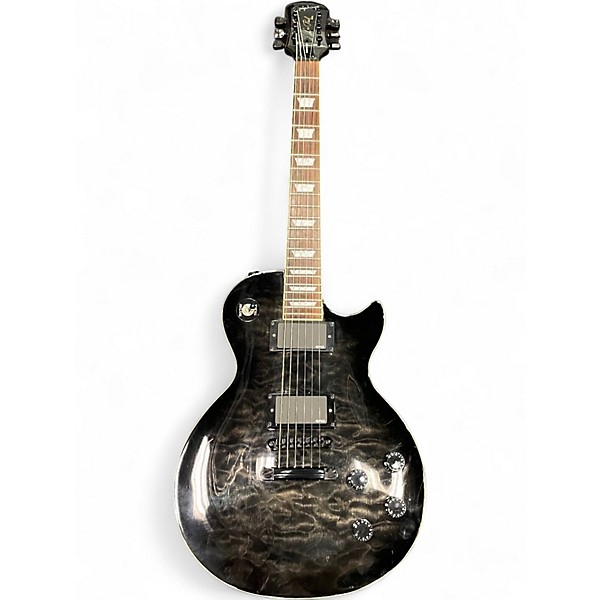 Used Epiphone Limited Edition Les Paul Standard Sparkle Flake Trans Black Solid Body Electric Guitar