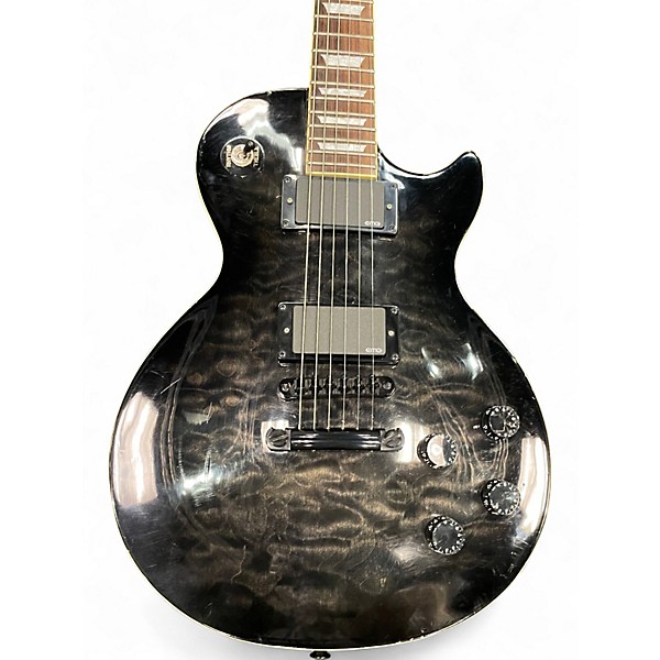 Used Epiphone Limited Edition Les Paul Standard Sparkle Flake Trans Black Solid Body Electric Guitar