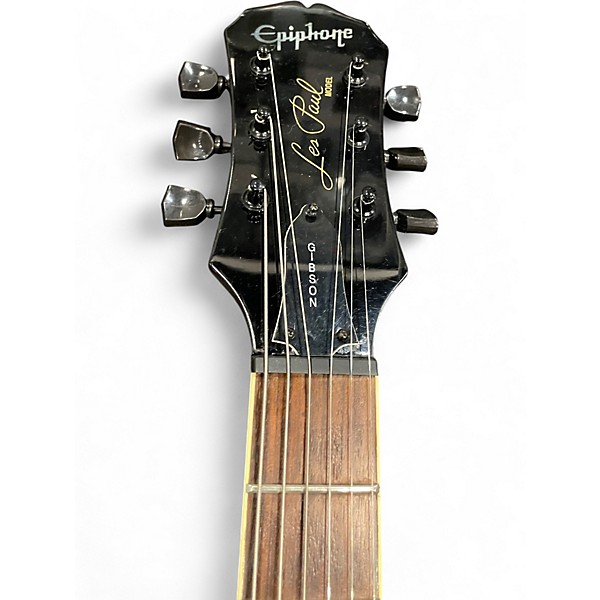 Used Epiphone Limited Edition Les Paul Standard Sparkle Flake Trans Black Solid Body Electric Guitar