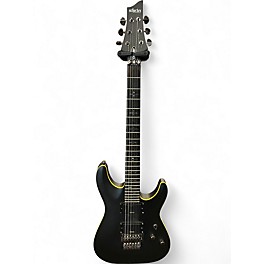 Used Schecter Guitar Research Demon 6 FR Black Solid Body Electric Guitar