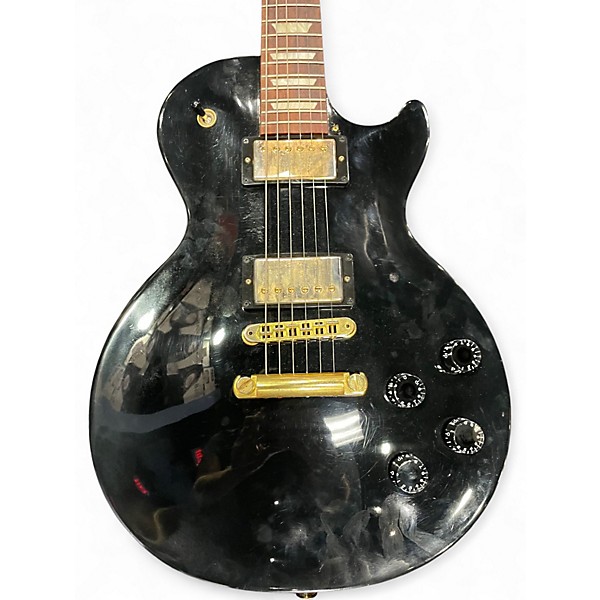 Used Gibson Les Paul Studio Black and Gold Solid Body Electric Guitar