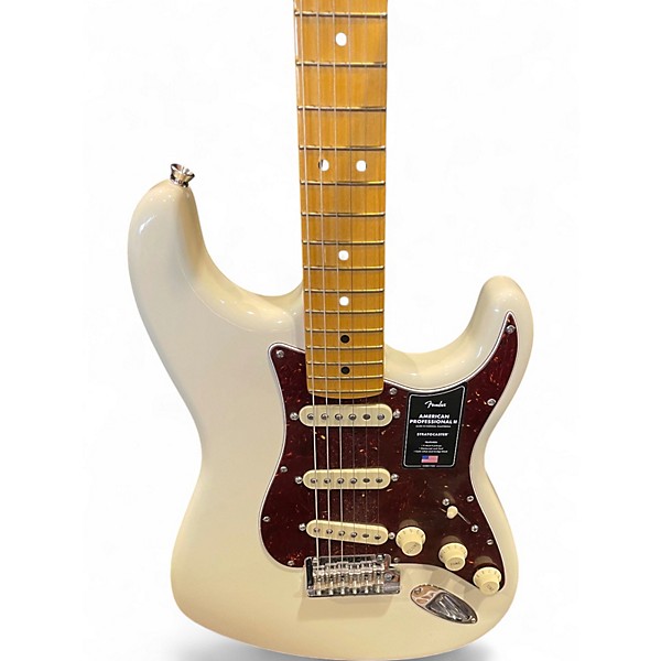 Used Fender American Professional II Stratocaster Olympic White Solid Body Electric Guitar