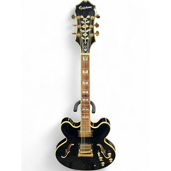 Used Epiphone Sheraton II Black Hollow Body Electric Guitar