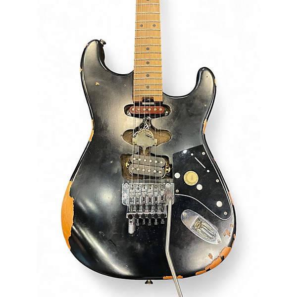 Used EVH Frankenstein Relic Black Solid Body Electric Guitar