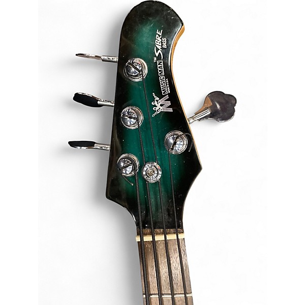 Used Ernie Ball Music Man SABRE BASS Ocean Blue Burst Electric Bass Guitar