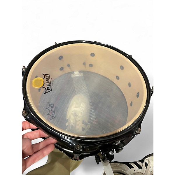 Used Pork Pie 12X4 Little Squealer Snare Satin Black Drum