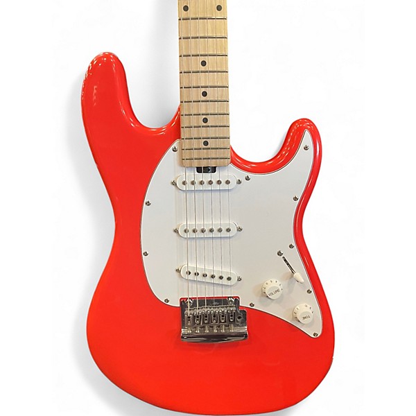 Used Sterling by Music Man Sub Series Cutlass Fiesta Red Solid Body Electric Guitar