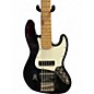 Used Squier Contemporary Active Jazz Bass HH V Black Electric Bass Guitar