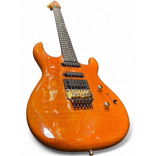 Vintage 1994 Carvin DC135 Trans Amber Solid Body Electric Guitar