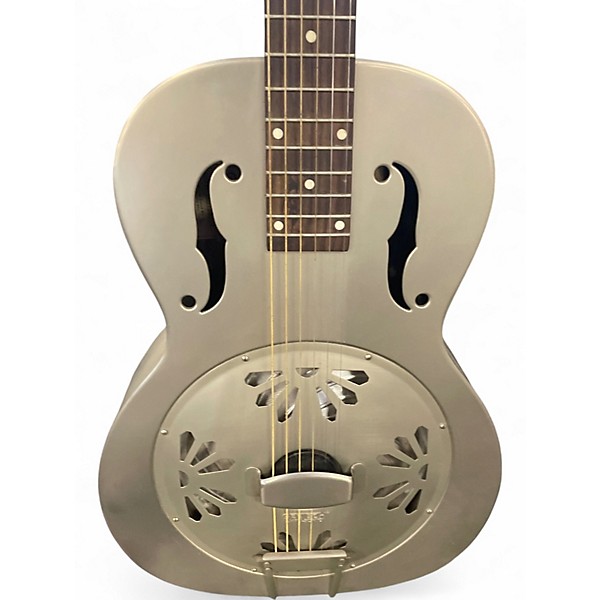 Used Gretsch Guitars G9201 Honeydipper Metal Round Neck Silver Resonator Guitar