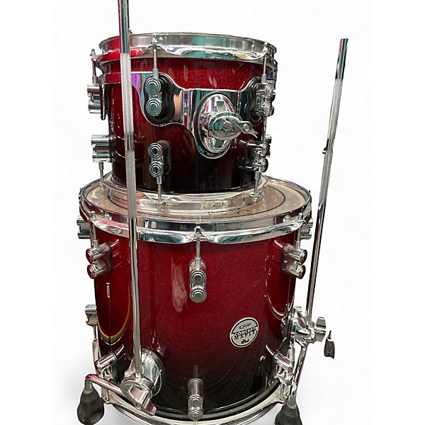 Used PDP by DW 6 Piece Concept MAPLE Red with Black Bevels Drum Kit