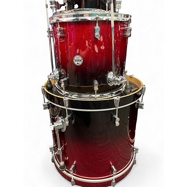 Used PDP by DW 6 Piece Concept MAPLE Red with Black Bevels Drum Kit