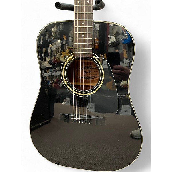 Used Fender gemini 3 Black Acoustic Guitar