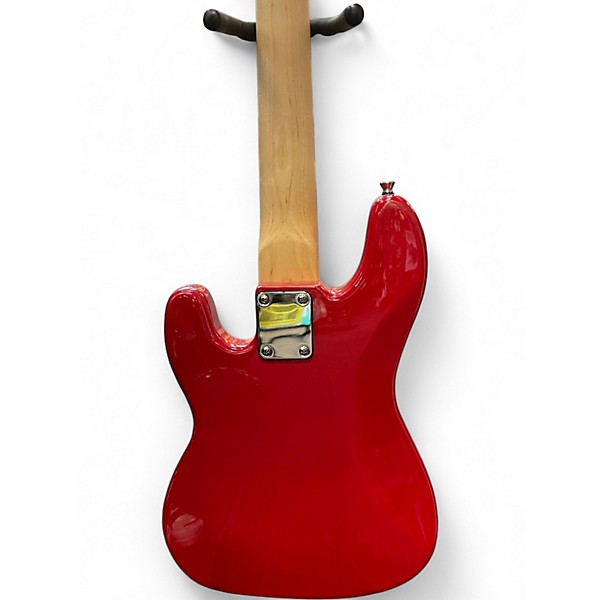 Used Glarry gp Cherry Electric Bass Guitar