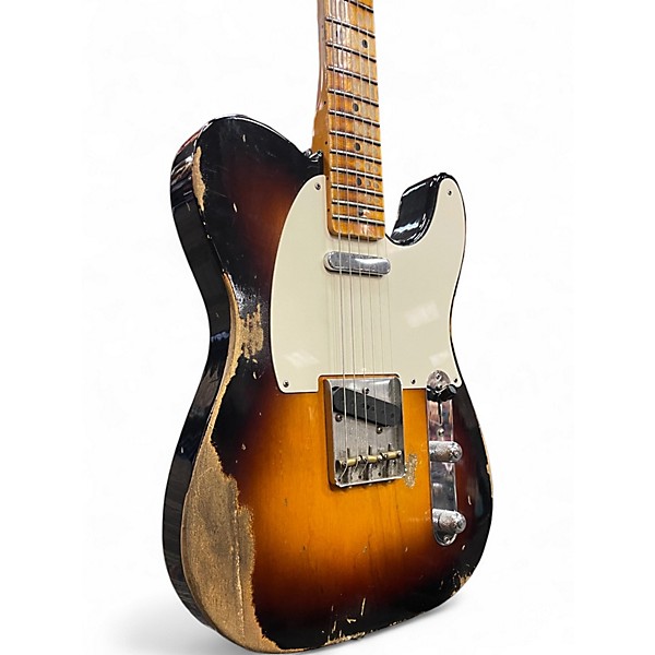 Used Fender Custom Shop 53' Heavy Relic Telecaster 2 Tone Sunburst Solid Body Electric Guitar