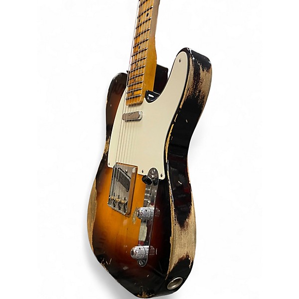 Used Fender Custom Shop 53' Heavy Relic Telecaster 2 Tone Sunburst Solid Body Electric Guitar