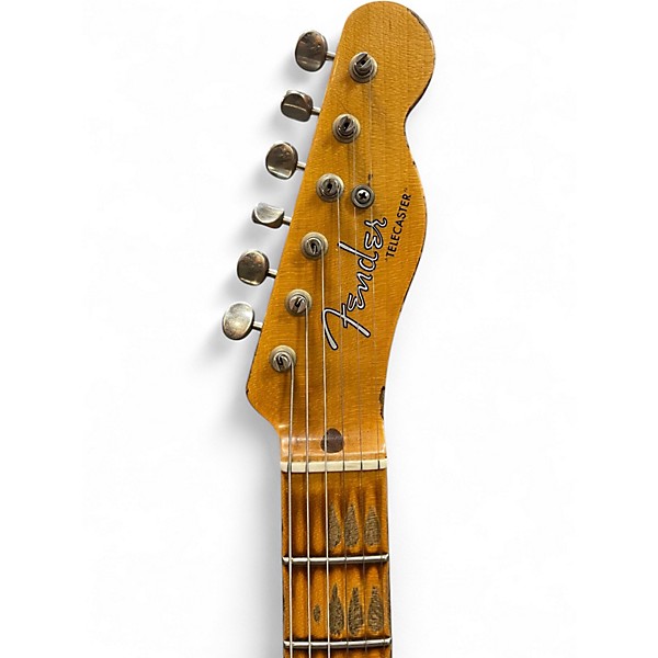 Used Fender Custom Shop 53' Heavy Relic Telecaster 2 Tone Sunburst Solid Body Electric Guitar