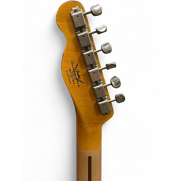 Used Fender Custom Shop 53' Heavy Relic Telecaster 2 Tone Sunburst Solid Body Electric Guitar