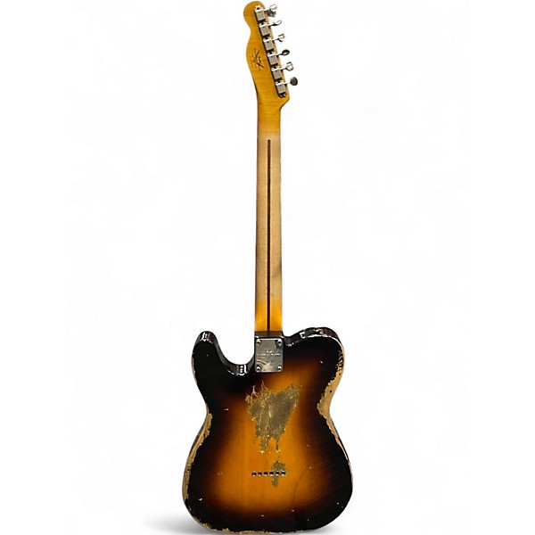 Used Fender Custom Shop 53' Heavy Relic Telecaster 2 Tone Sunburst Solid Body Electric Guitar