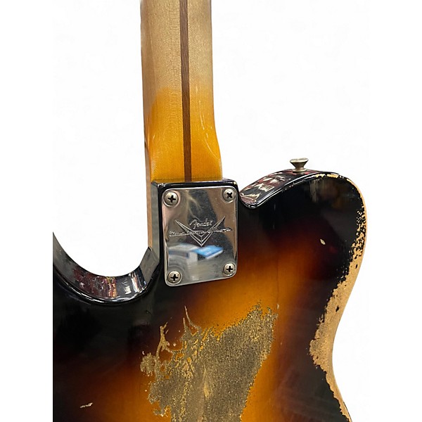 Used Fender Custom Shop 53' Heavy Relic Telecaster 2 Tone Sunburst Solid Body Electric Guitar