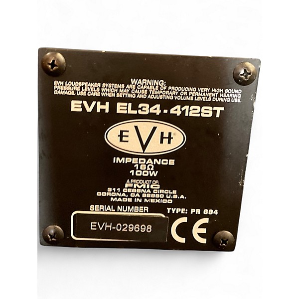 Used EVH EL34 412ST Guitar Cabinet