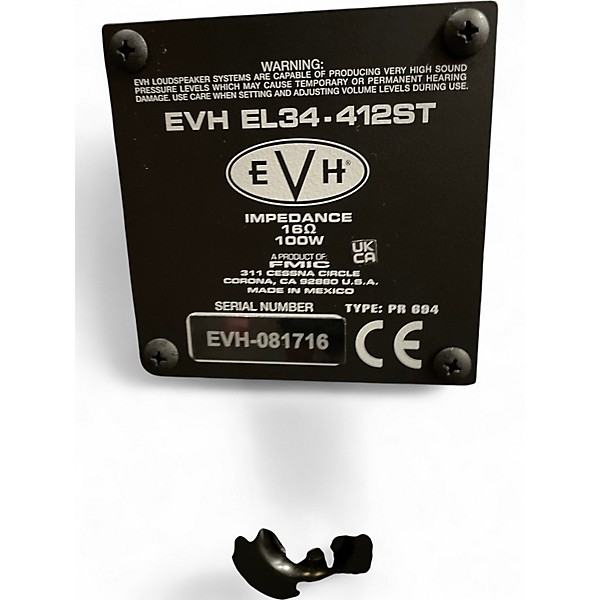 Used EVH EL34 412ST Guitar Cabinet