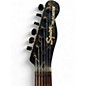 Used 2002 Squier Double Fat Telecaster Deluxe Altantic Metallic Blue Solid Body Electric Guitar