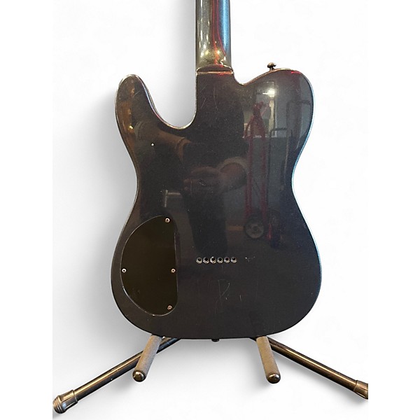 Used 2002 Squier Double Fat Telecaster Deluxe Altantic Metallic Blue Solid Body Electric Guitar