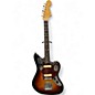 Vintage 1980s Fender 1962 Reissue Jaguar 3 Tone Sunburst Solid Body Electric Guitar thumbnail