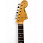Vintage 1980s Fender 1962 Reissue Jaguar 3 Tone Sunburst Solid Body Electric Guitar