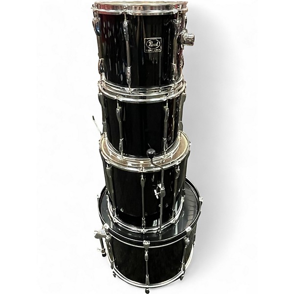 Used Pearl 4 Piece Export Black Drum Kit