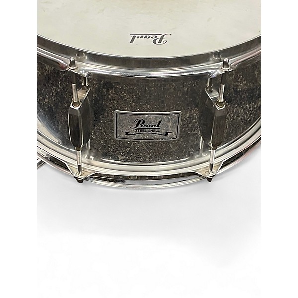 Used Pearl 5.5X14 Steel Shell Silver Drum