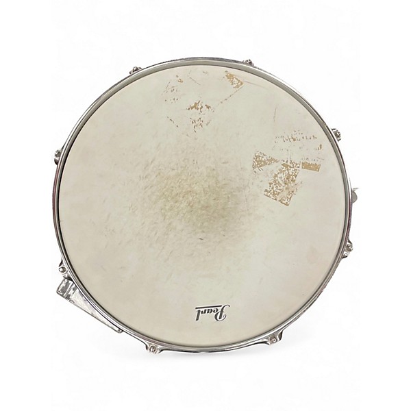 Used Pearl 5.5X14 Steel Shell Silver Drum