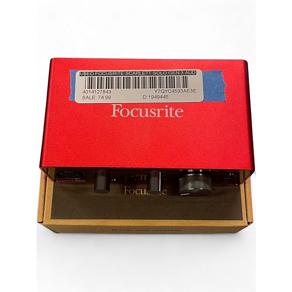 Used Focusrite Scarlett Solo Gen 3 Audio Interface