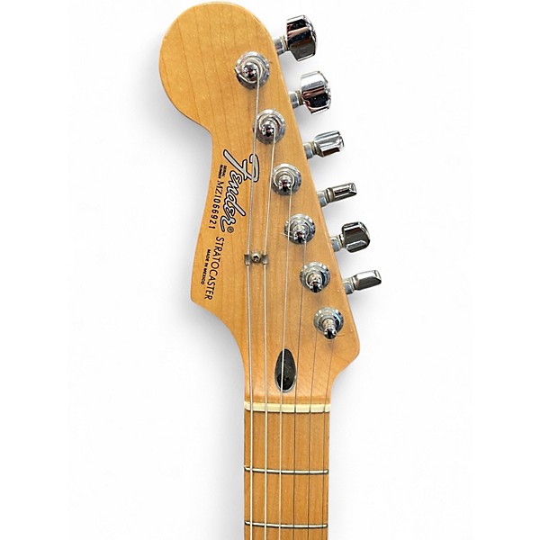 Used Fender STANDARD STRATOCASTER LEFT HANDED Blue Solid Body Electric Guitar