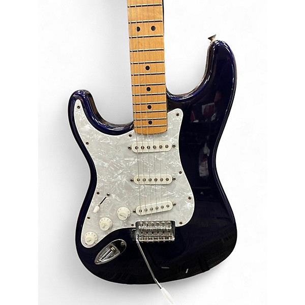 Used Fender STANDARD STRATOCASTER LEFT HANDED Blue Solid Body Electric Guitar