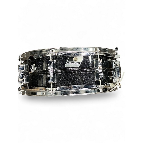 Used Ludwig 5X14 LM404 ACROLITE 5X14" 8 LUG ALUMINUM SNARE DRUM Metallic Black Drum